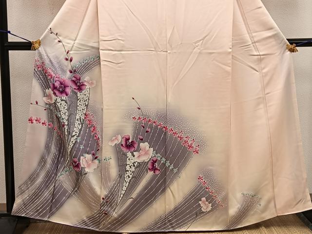 平和屋着物■訪問着 草花文 暈し染め 正絹 逸品 BAAW3671mz