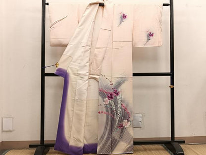 平和屋着物■訪問着 草花文 暈し染め 正絹 逸品 BAAW3671mz
