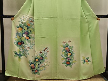 平和屋着物■訪問着 草花文 暈し染め 金彩 正絹 逸品 BAAW3679mz