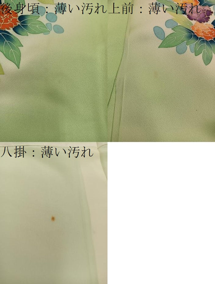 平和屋着物■訪問着 草花文 暈し染め 金彩 正絹 逸品 BAAW3679mz