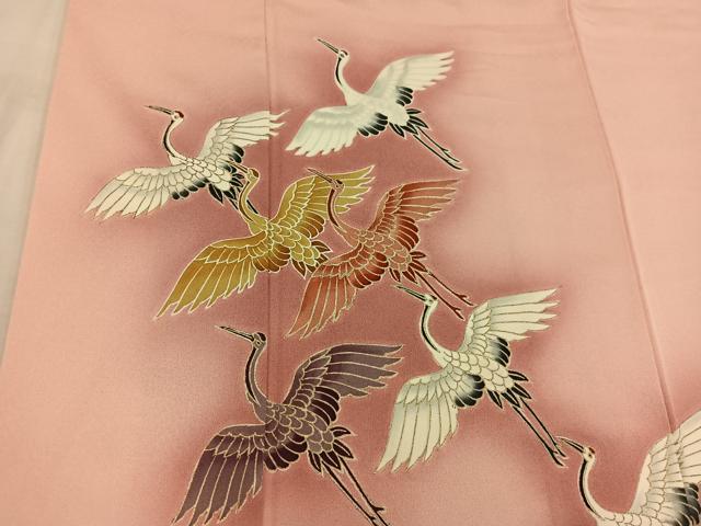 平和屋着物■訪問着 飛鶴文 暈し染め 金彩 正絹 逸品 BAAW3680mz