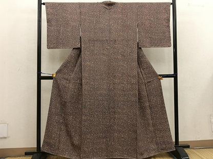 平和屋着物■上質な小紋 風景花文 正絹 逸品 BAAW3704mz