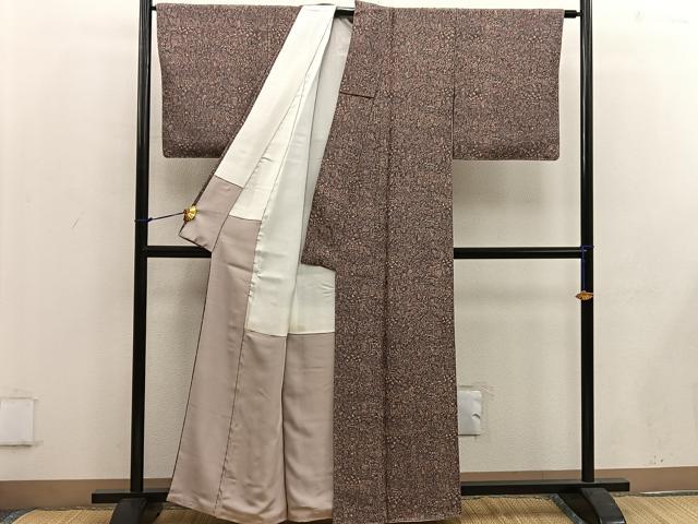 平和屋着物■上質な小紋 風景花文 正絹 逸品 BAAW3704mz