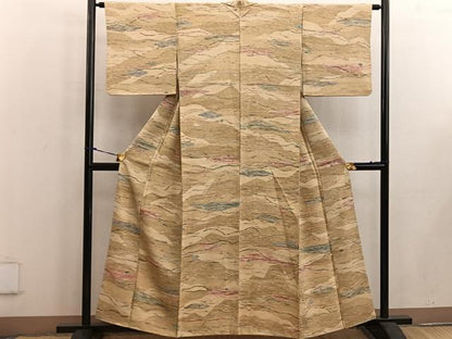 平和屋着物■上質な小紋 幾何学文様 正絹 逸品 BAAW3708mz