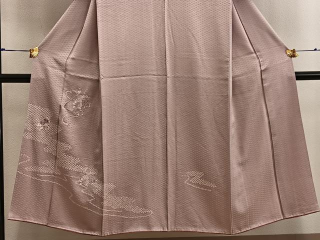 平和屋着物■訪問着 絞り 刺繍 冊子花文 正絹 逸品 BAAW3717mz