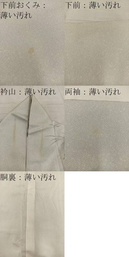 平和屋着物■訪問 飛鶴花文 暈し染め 金彩 正絹 逸品 BAAW3744mz