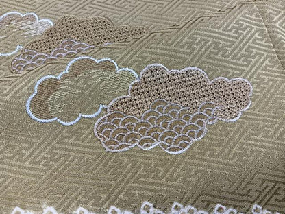 平和屋着物■訪問着 スワトウ刺繍 絞り 雲重ね流水文 正絹 逸品 BAAW3746mz