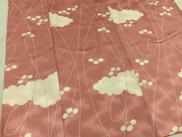 平和屋着物■上質な小紋 雲取り花文 正絹 逸品 BAAW3752mz