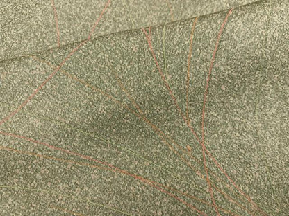 平和屋着物■上質な小紋 正絹 草葉文 たたき染め 逸品 BAAW3755mz