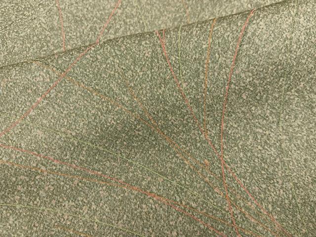 平和屋着物■上質な小紋 正絹 草葉文 たたき染め 逸品 BAAW3755mz