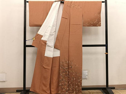 平和屋着物■訪問着 萩 金彩 正絹 逸品 BAAW3766mz