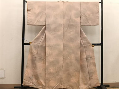 平和屋着物■上質な小紋 地紋起こし 幾何学文様 正絹 逸品 BAAW3784mz