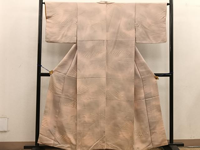 平和屋着物■上質な小紋 地紋起こし 幾何学文様 正絹 逸品 BAAW3784mz