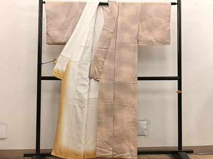 平和屋着物■上質な小紋 地紋起こし 幾何学文様 正絹 逸品 BAAW3784mz