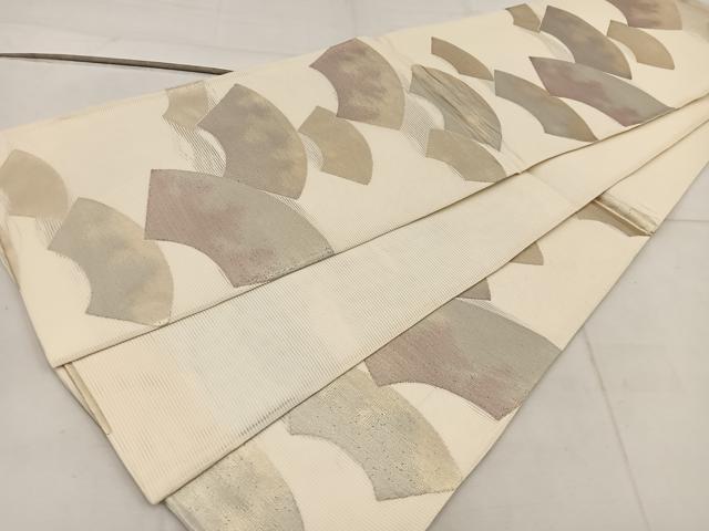 平和屋着物＊夏物 六通柄袋帯 地紙重ね文 金糸 正絹 逸品 BAAW3818mz