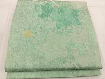 平和屋着物＊夏物 太鼓柄袋帯 草花文 引箔 正絹 逸品 BAAW3827mz