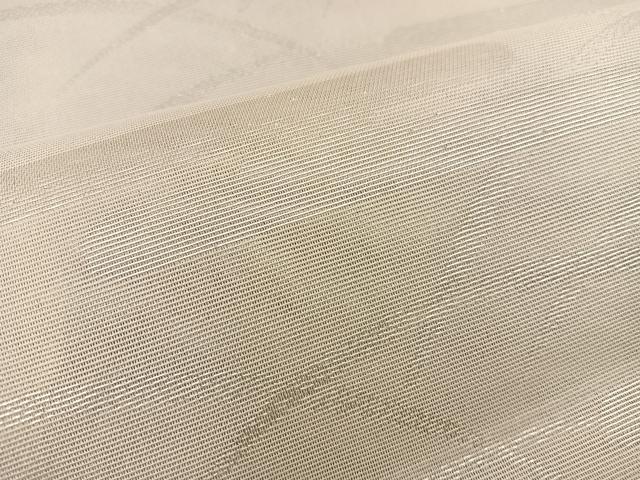 平和屋着物＊夏物 両面 六通柄袋帯 草花文 銀糸 正絹 逸品 BAAW3829mz
