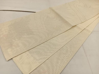 平和屋着物＊夏物 六通柄袋帯 流水草葉文 銀糸 正絹 逸品 BAAW3832mz