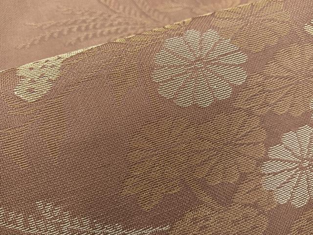平和屋着物＊夏物 六通柄袋帯 菊花文 金銀糸 正絹 逸品 BAAW3839mz