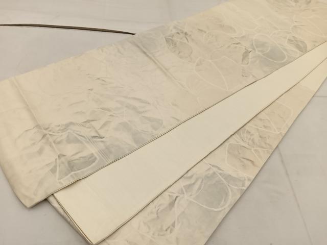 平和屋着物◎六通柄袋帯　草花文　正絹　逸品　BAAW3856mz