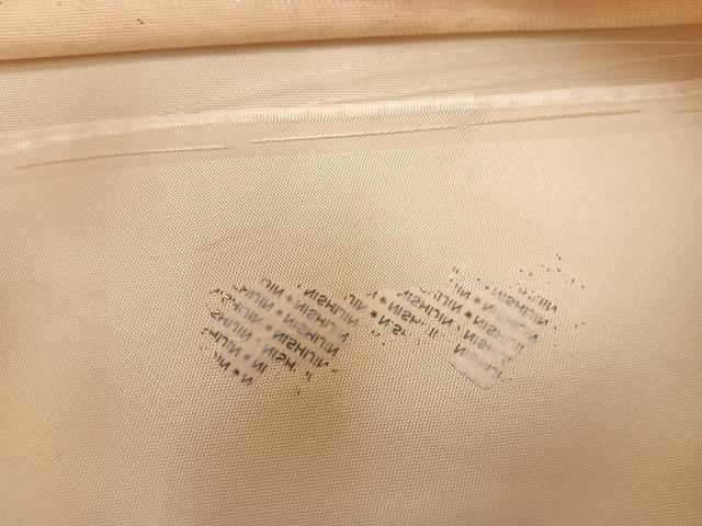 平和屋着物◎西陣　太鼓柄袋帯　刺繍　藤花房　銀彩　引箔　正絹　逸品　BAAW3886mz