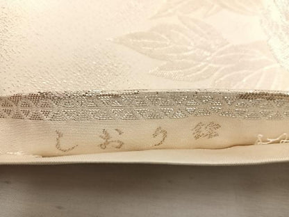 平和屋着物◎六通柄袋帯　しおり錦　手織引箔　舞蝶牡丹花文　正絹　逸品　BAAW3915mz