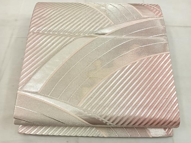 平和屋着物◎佐賀錦　全通柄袋帯　幾何学文様　銀糸　正絹　逸品　BAAW3944mz