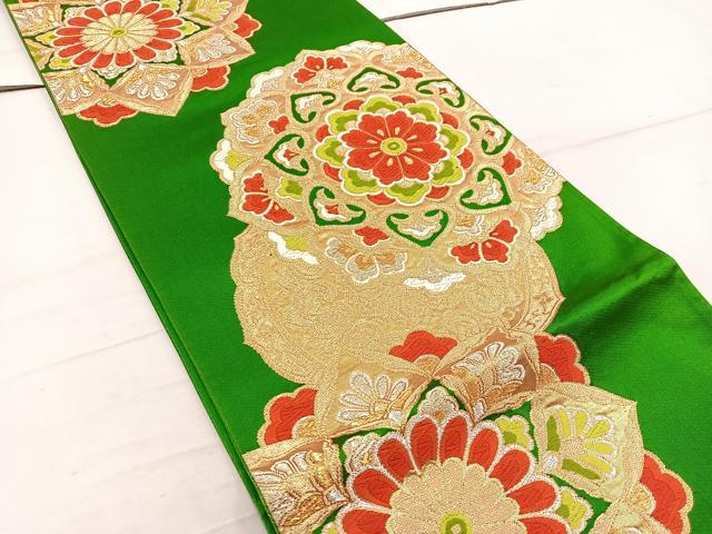 平和屋着物◎六通柄袋帯　唐織　宝相華　金銀糸　正絹　逸品　BAAW3975mz