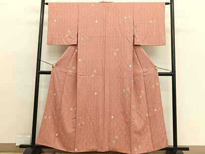 平和屋着物■上質な小紋　絞り　枝葉文　正絹　逸品　BAAW4102hv