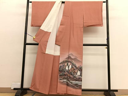 平和屋着物■豪華色留袖　手描き　風景文　暈し染め　正絹　逸品　BAAW4147hv