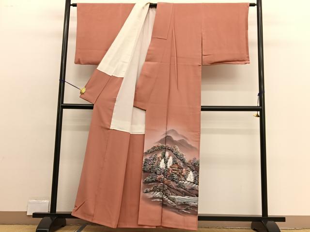 平和屋着物■豪華色留袖　手描き　風景文　暈し染め　正絹　逸品　BAAW4147hv