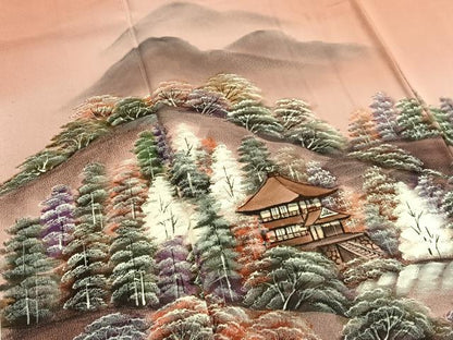 平和屋着物■豪華色留袖　手描き　風景文　暈し染め　正絹　逸品　BAAW4147hv