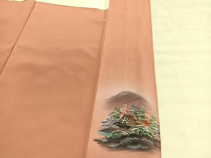 平和屋着物■豪華色留袖　手描き　風景文　暈し染め　正絹　逸品　BAAW4147hv