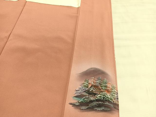 平和屋着物■豪華色留袖　手描き　風景文　暈し染め　正絹　逸品　BAAW4147hv