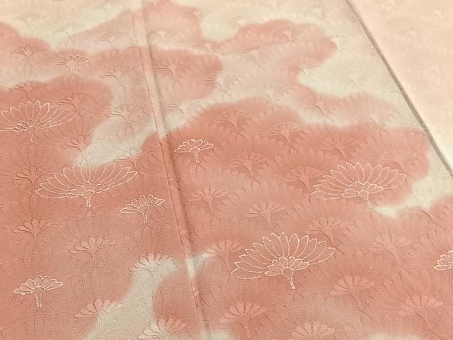 平和屋着物▼訪問着 地紋起こし 裏菊雲取り文 暈し染め 正絹 逸品 BAAW4151hv