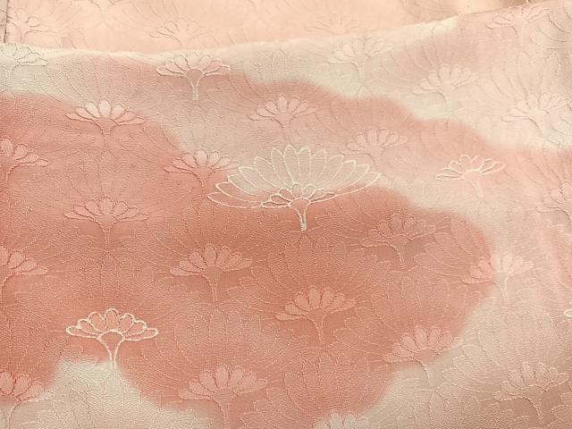 平和屋着物▼訪問着 地紋起こし 裏菊雲取り文 暈し染め 正絹 逸品 BAAW4151hv