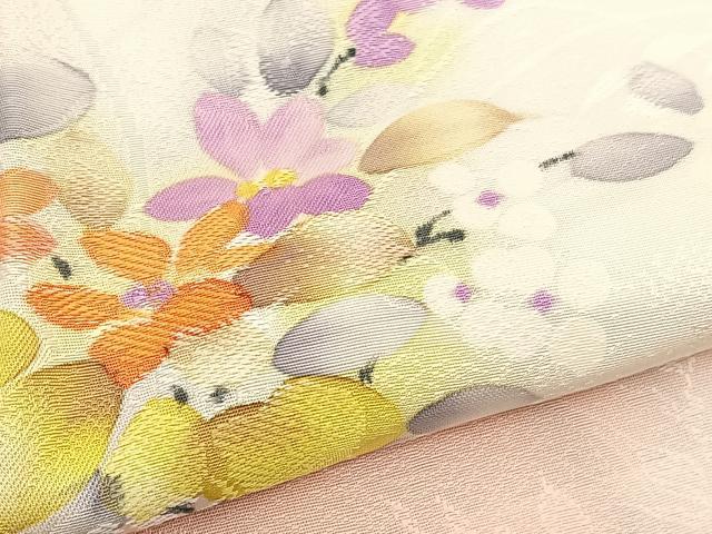 平和屋着物▼上質な小紋 手描き 地紋起こし 花籠文 暈し染め 正絹 逸品 未使用 BAAW4170hv