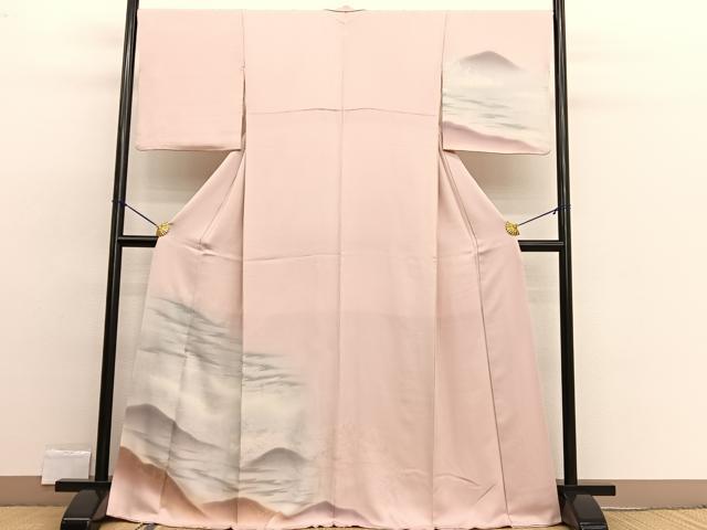 平和屋着物▼訪問着 風景文 暈し染め 金彩 正絹 逸品 BAAW4179hv