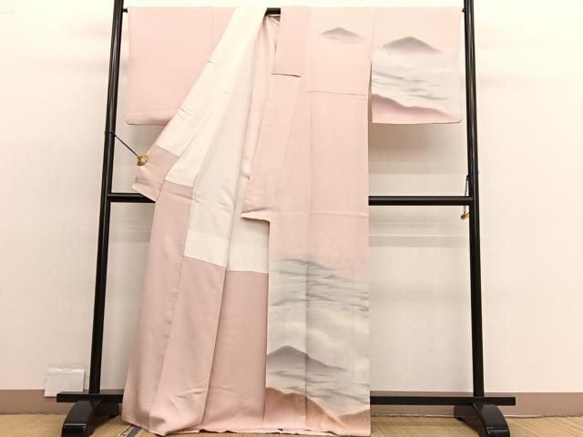 平和屋着物▼訪問着 風景文 暈し染め 金彩 正絹 逸品 BAAW4179hv