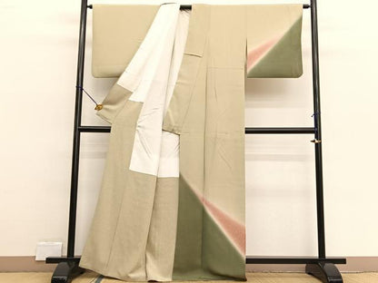 平和屋着物▼訪問着 霞文 暈し染め 金彩 正絹 逸品 BAAW4191hv