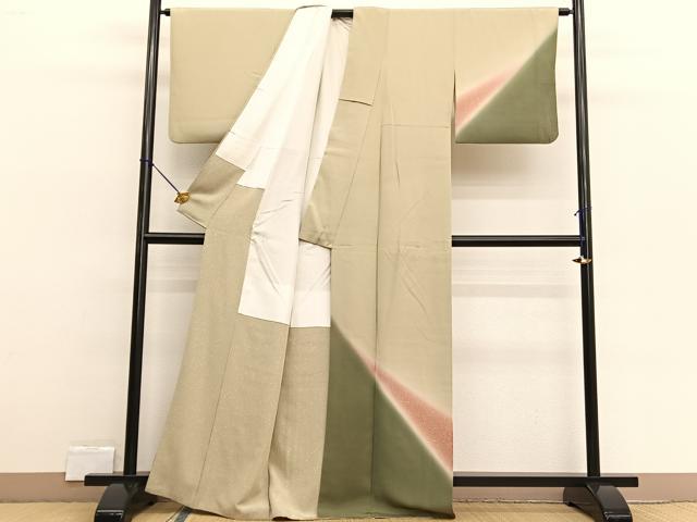 平和屋着物▼訪問着 霞文 暈し染め 金彩 正絹 逸品 BAAW4191hv