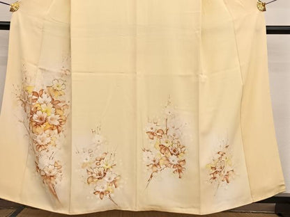 平和屋着物▼訪問着 手描き 草花文 ろうけつ染め 金彩 正絹 逸品 BAAW4210hv