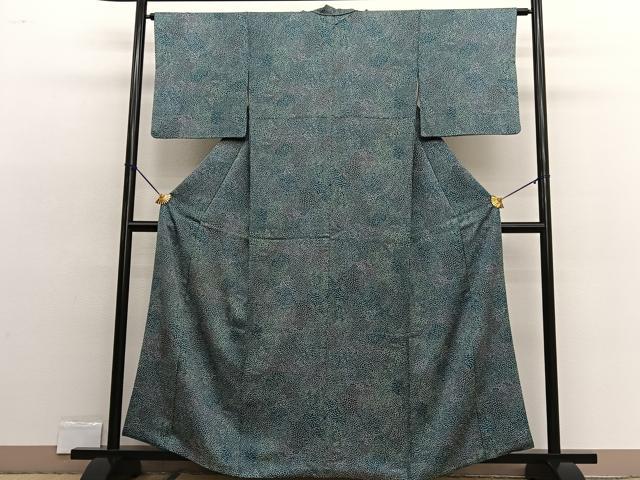 平和屋着物■上質な小紋 草葉文 正絹 逸品 BAAW4221hv