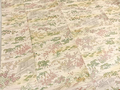 平和屋着物■上質な小紋　手描き　風景文　暈し染め　正絹　逸品　BAAW4233hv