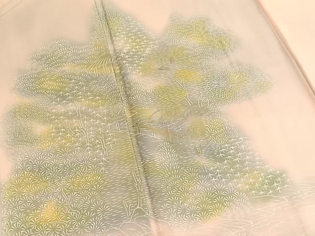 平和屋着物■訪問着 刺繍 御所解文 暈し染め 金糸 正絹 逸品 BAAW4239hv