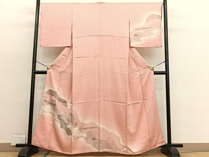 平和屋着物■訪問着 絞り 道長箔散らし文様 暈し染め 金彩 正絹 逸品 BAAW4244hv