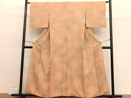 平和屋着物■上質な小紋 手描き 草花文 暈し染め 正絹 逸品 BAAW4247hv