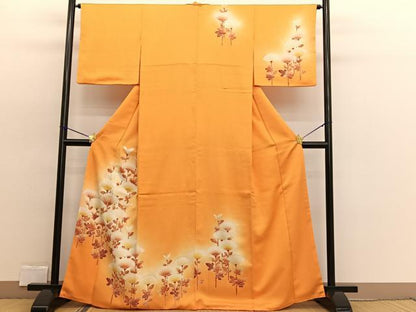平和屋着物■訪問着 裏菊 暈し染め 金彩 正絹 逸品 BAAW4253hv