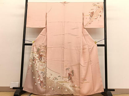 平和屋着物■訪問着 御所車花文 暈し染め 金彩 正絹 逸品 BAAW4261hv