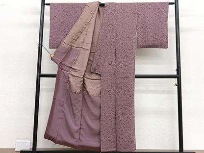 平和屋着物■上質な小紋 型染め 笹梅文 正絹 逸品 BAAW4270hv